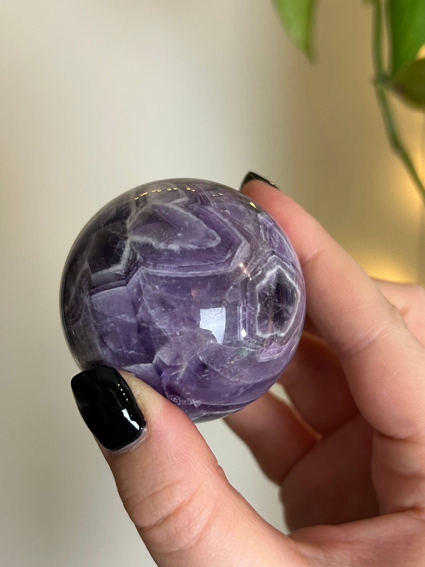 Chevron Amethyst Sphere - i