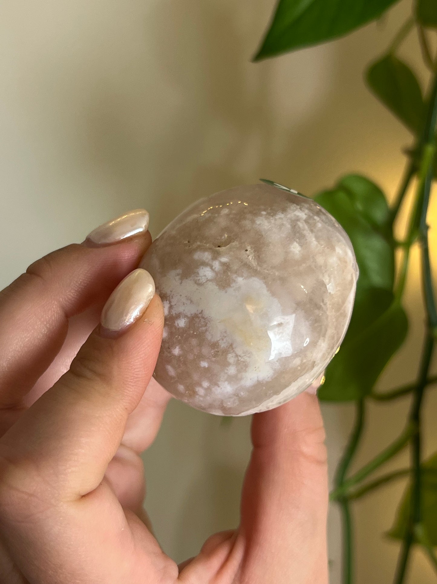 Pink Amethyst x Flower Agate Skull - K