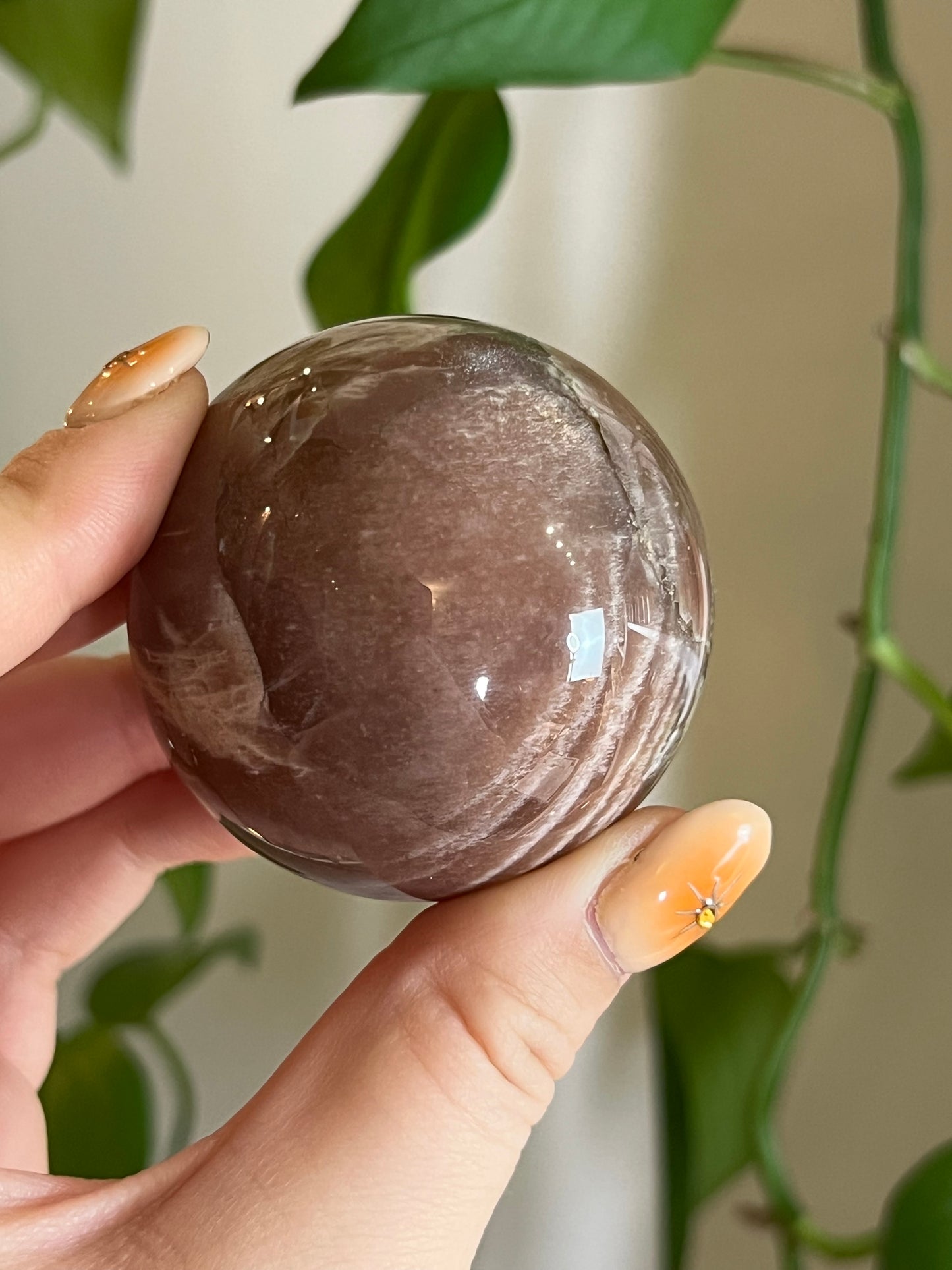Peach Moonstone/Sunstone Sphere