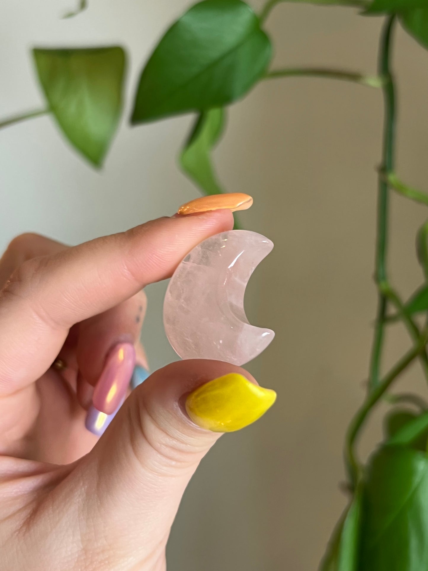 Rose Quartz Small Moon