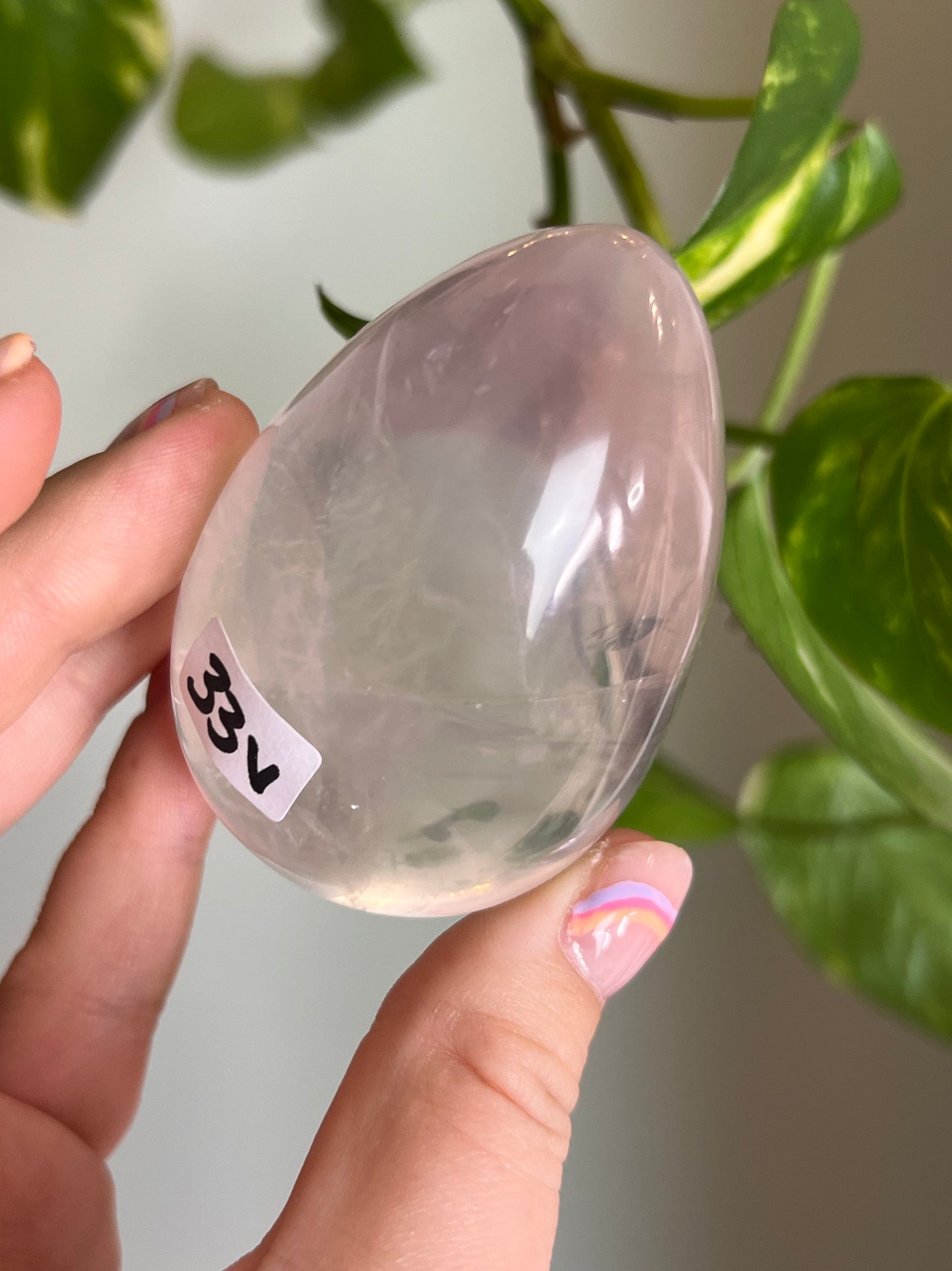 Girasol Moon Rose Quartz Egg - V