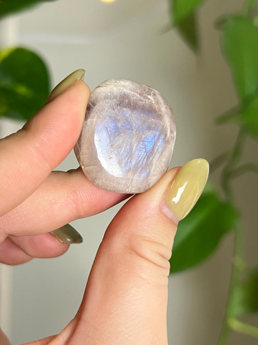 Flashy Moonstone Button