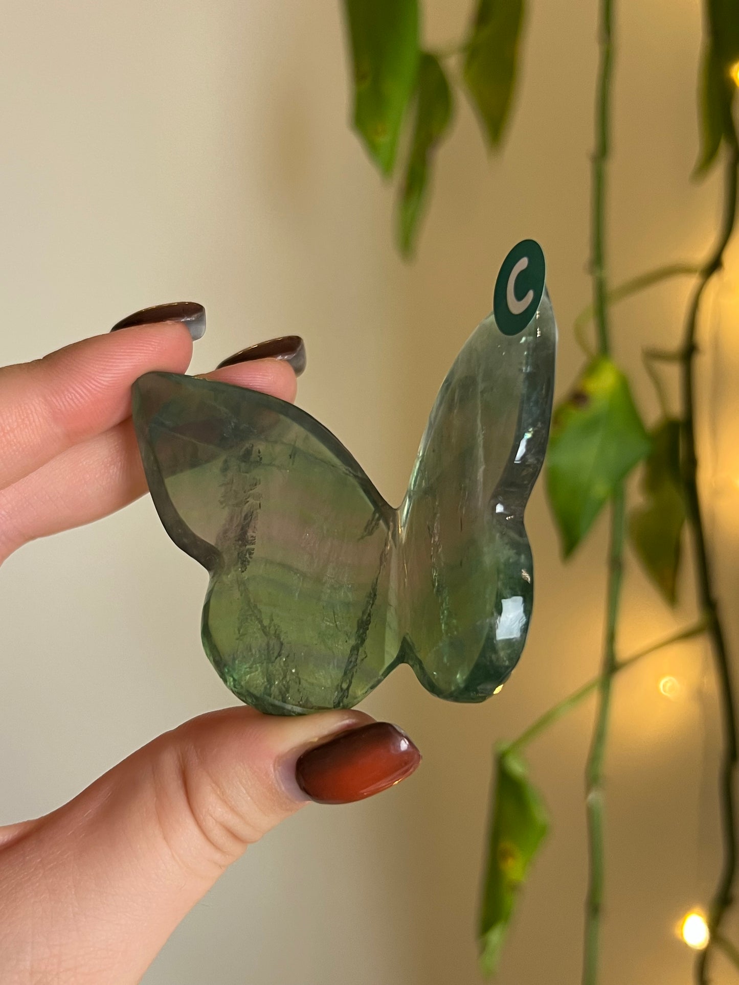 Green Fluorite 3D Butterfly - C