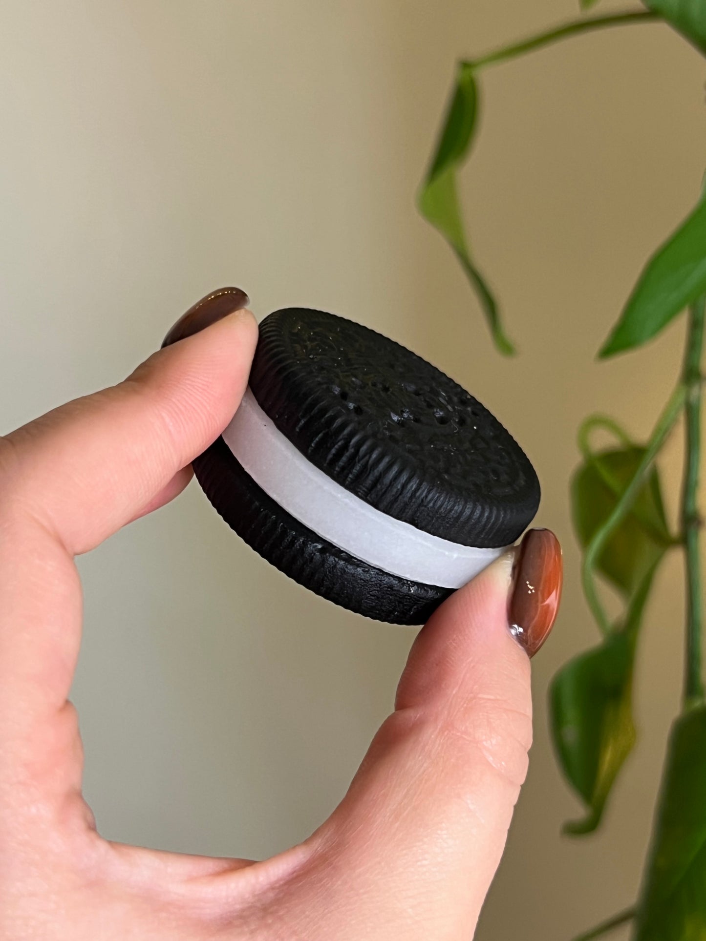 Black Obsidian & White Jade Cookie
