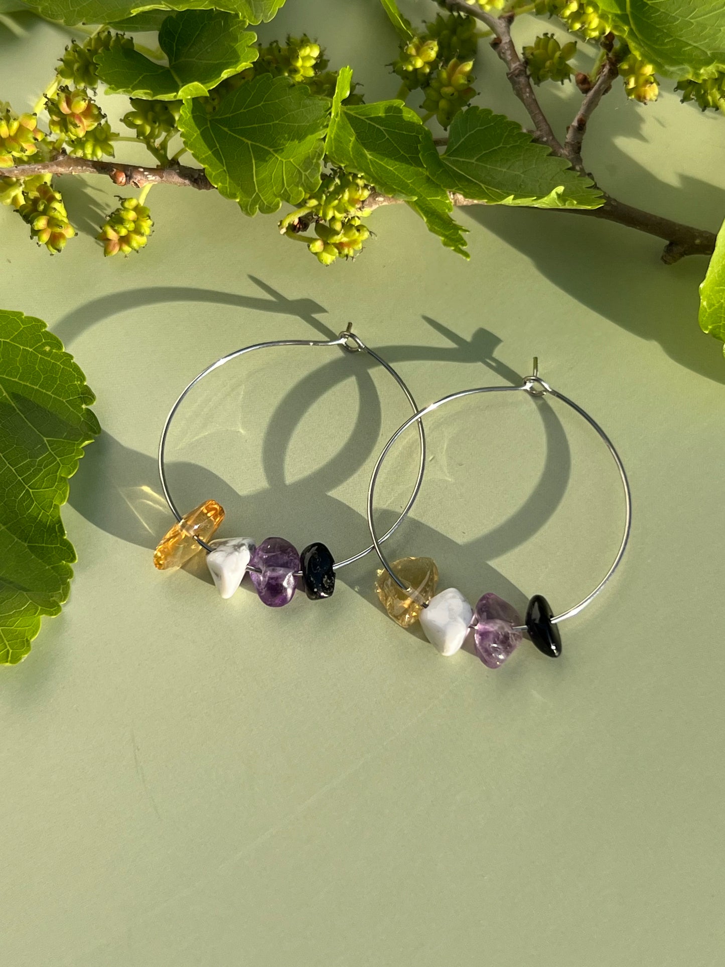 Non Binary Pride Flag Hoop Earrings