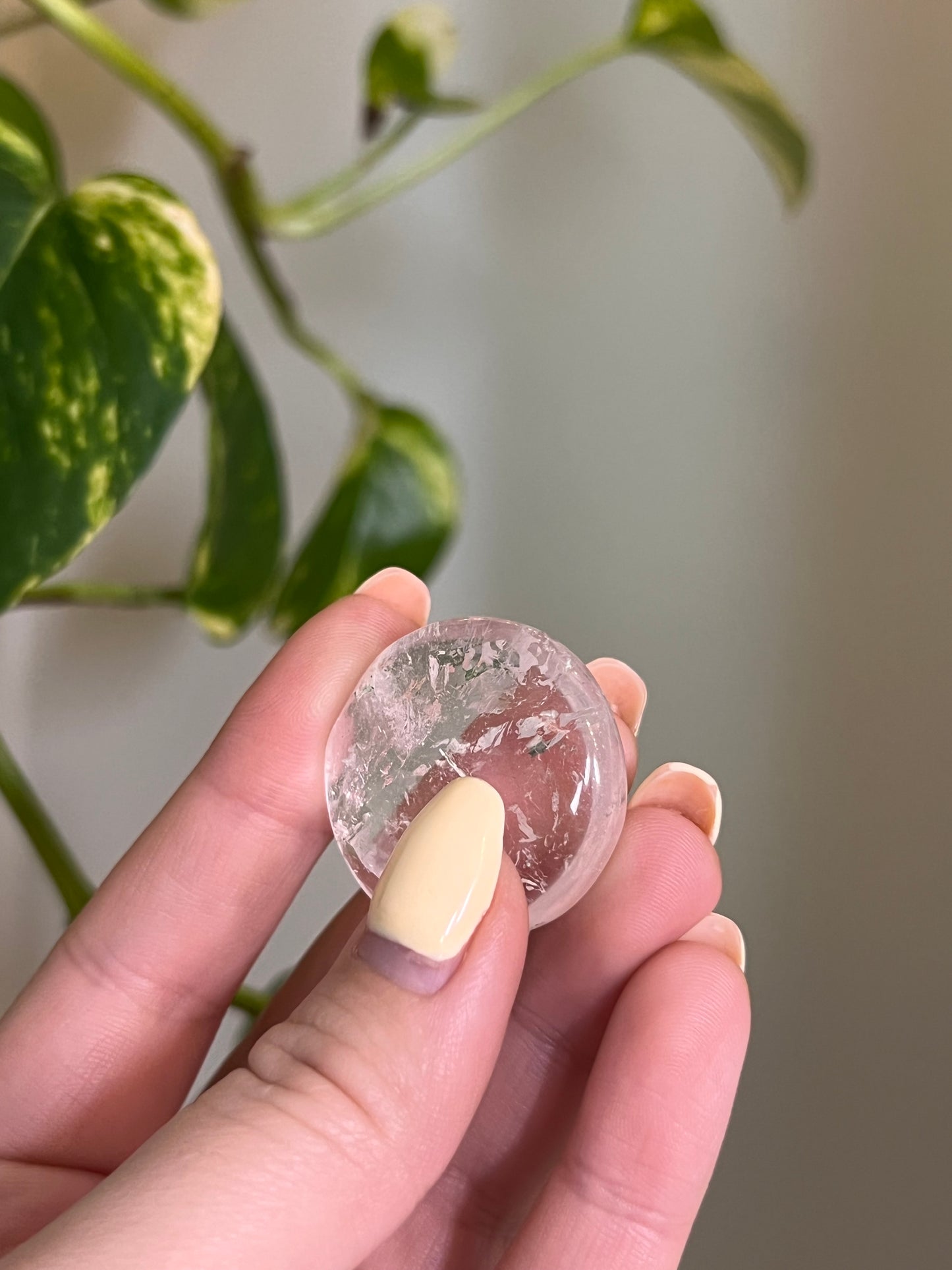 Clear Quartz Button