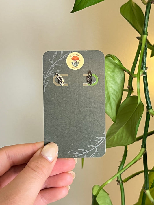 Butterfly Wing Stainless Steel Studs