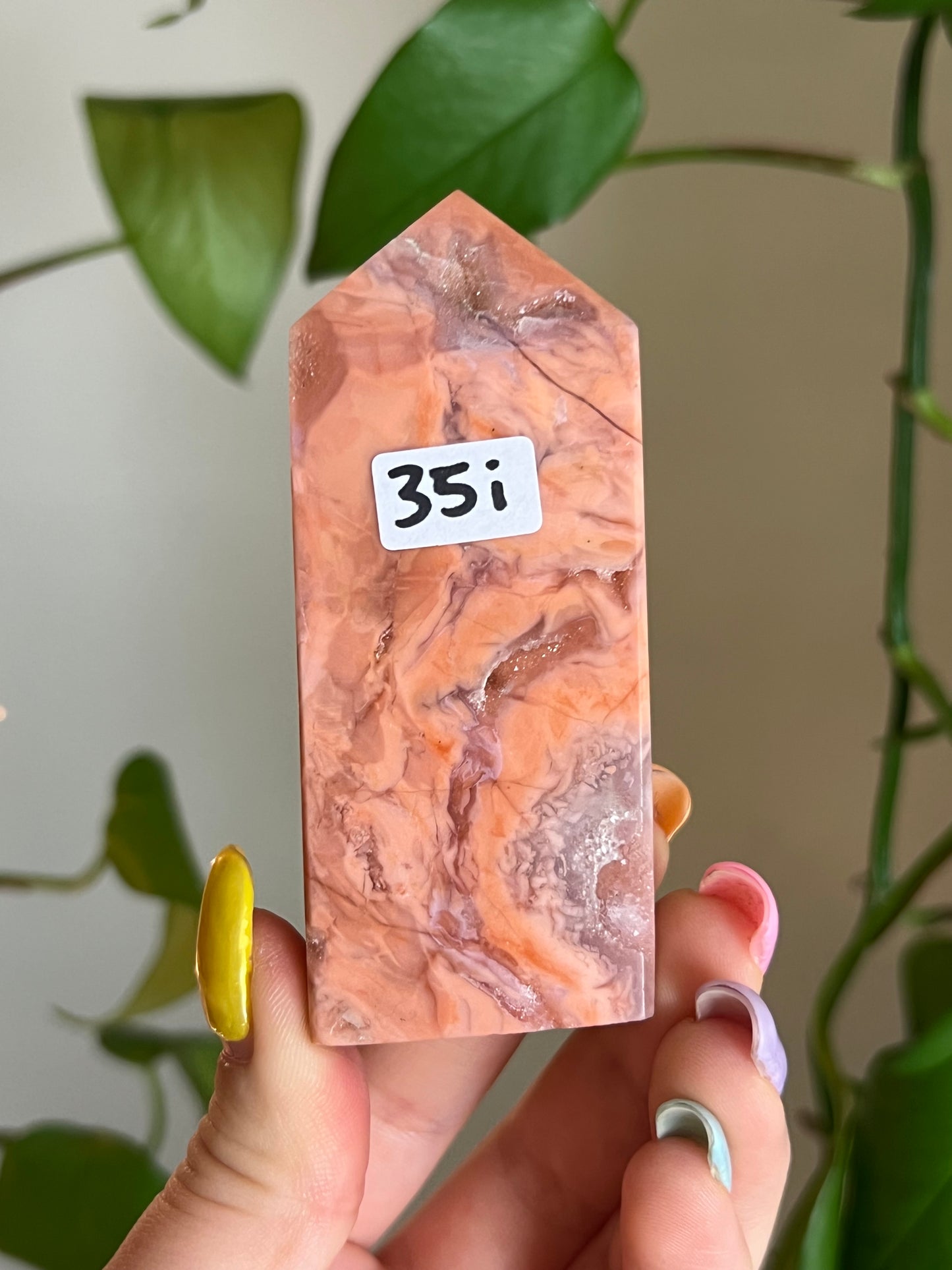 Bubblegum Agate Tower - i