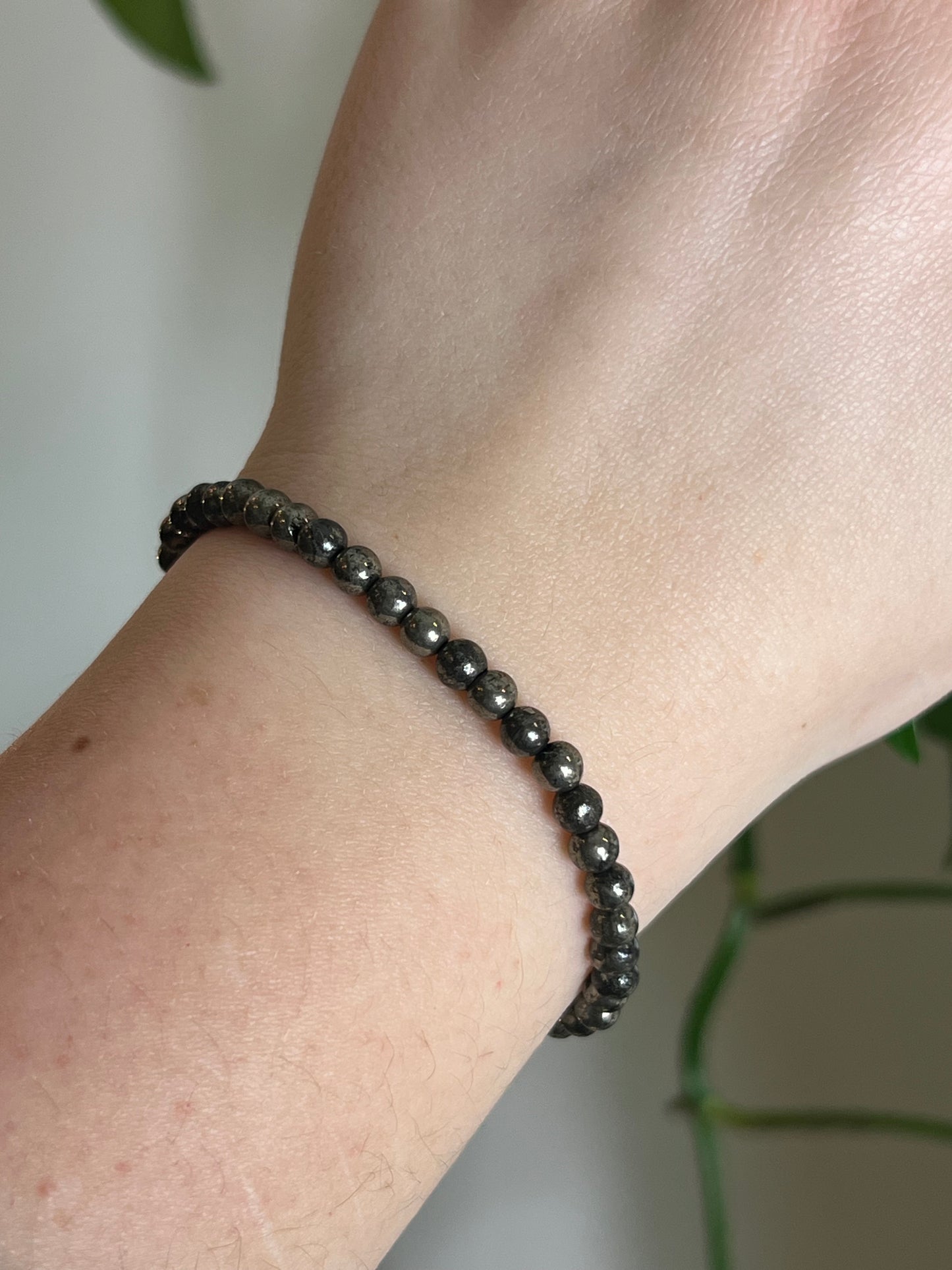 Pyrite 4mm Bracelet