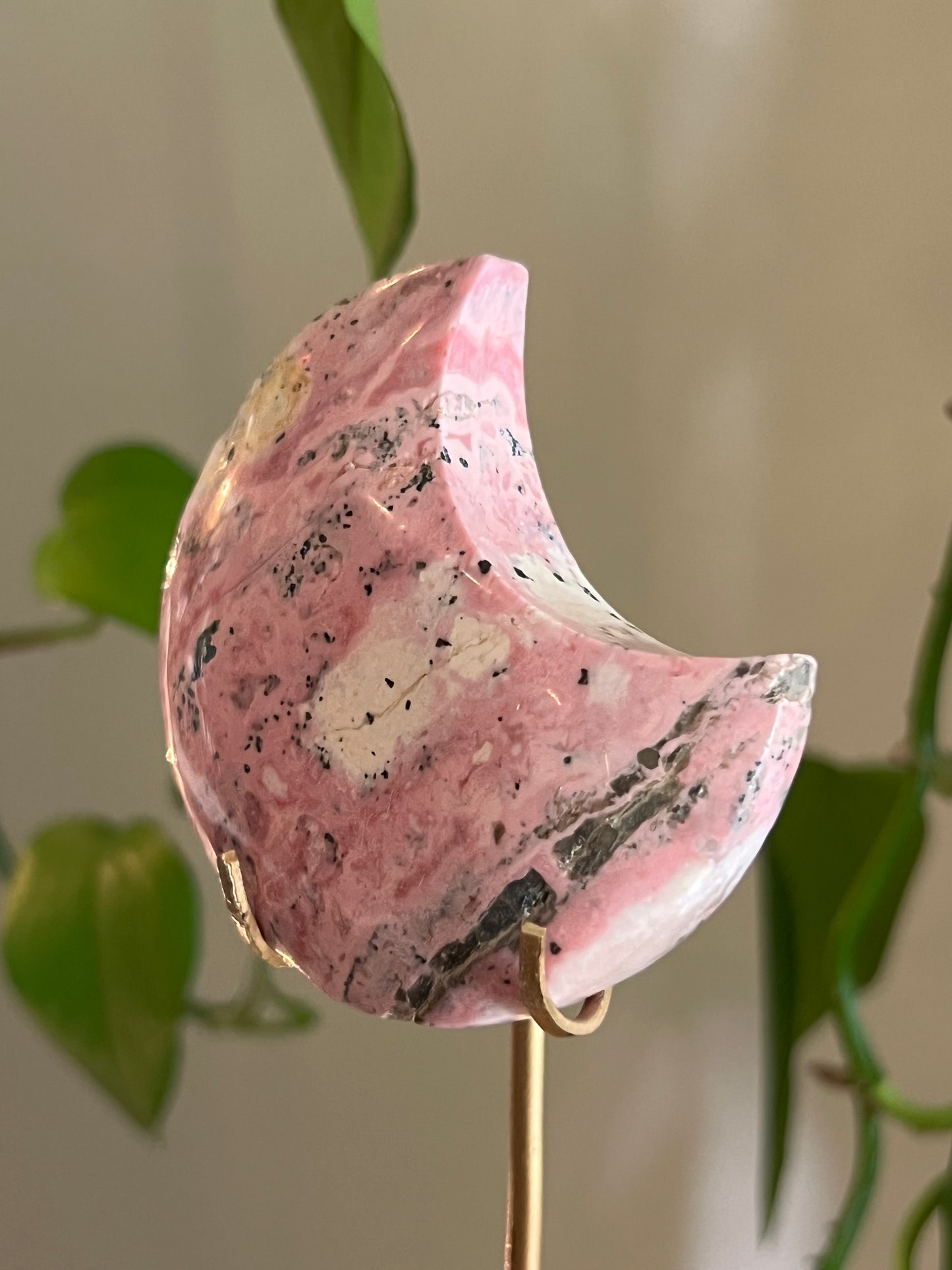 Peruvian Rhodonite Moon Stand - i