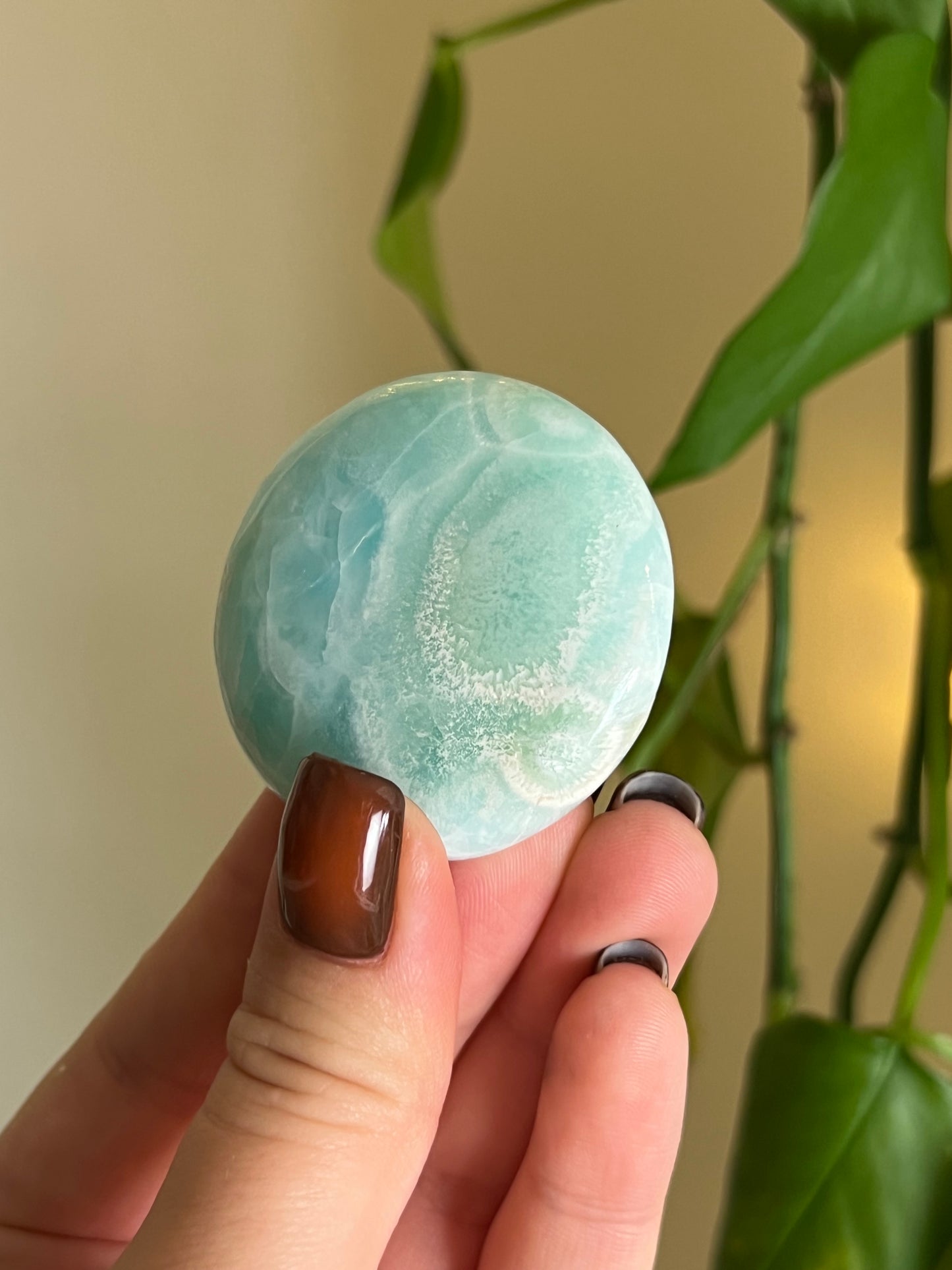 Caribbean Calcite Small Flat Stone