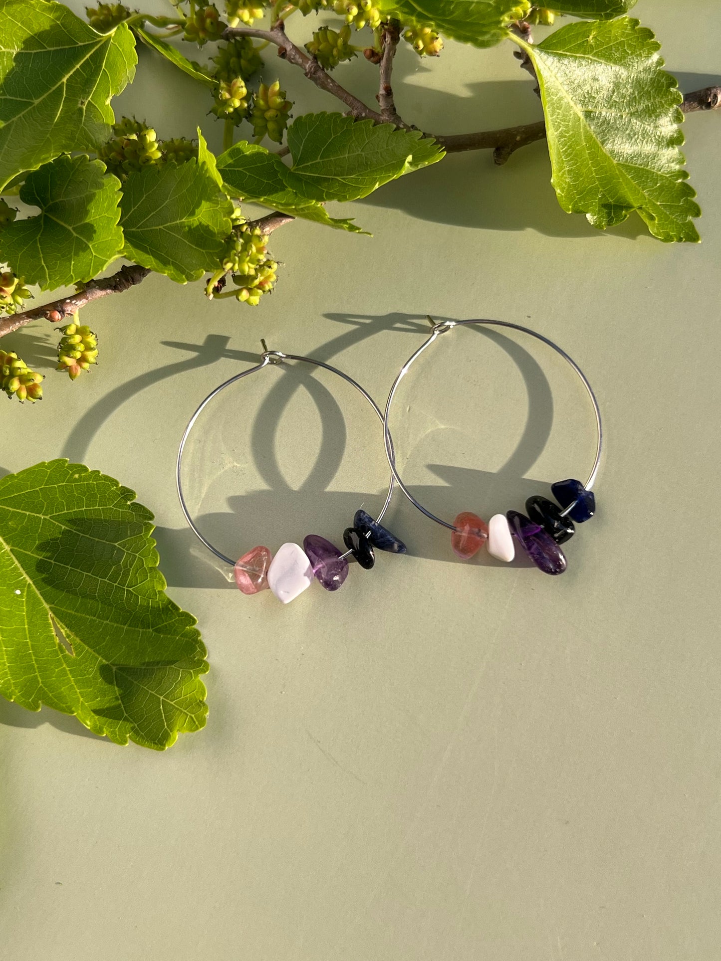 Genderfluid Pride Flag Hoop Earrings
