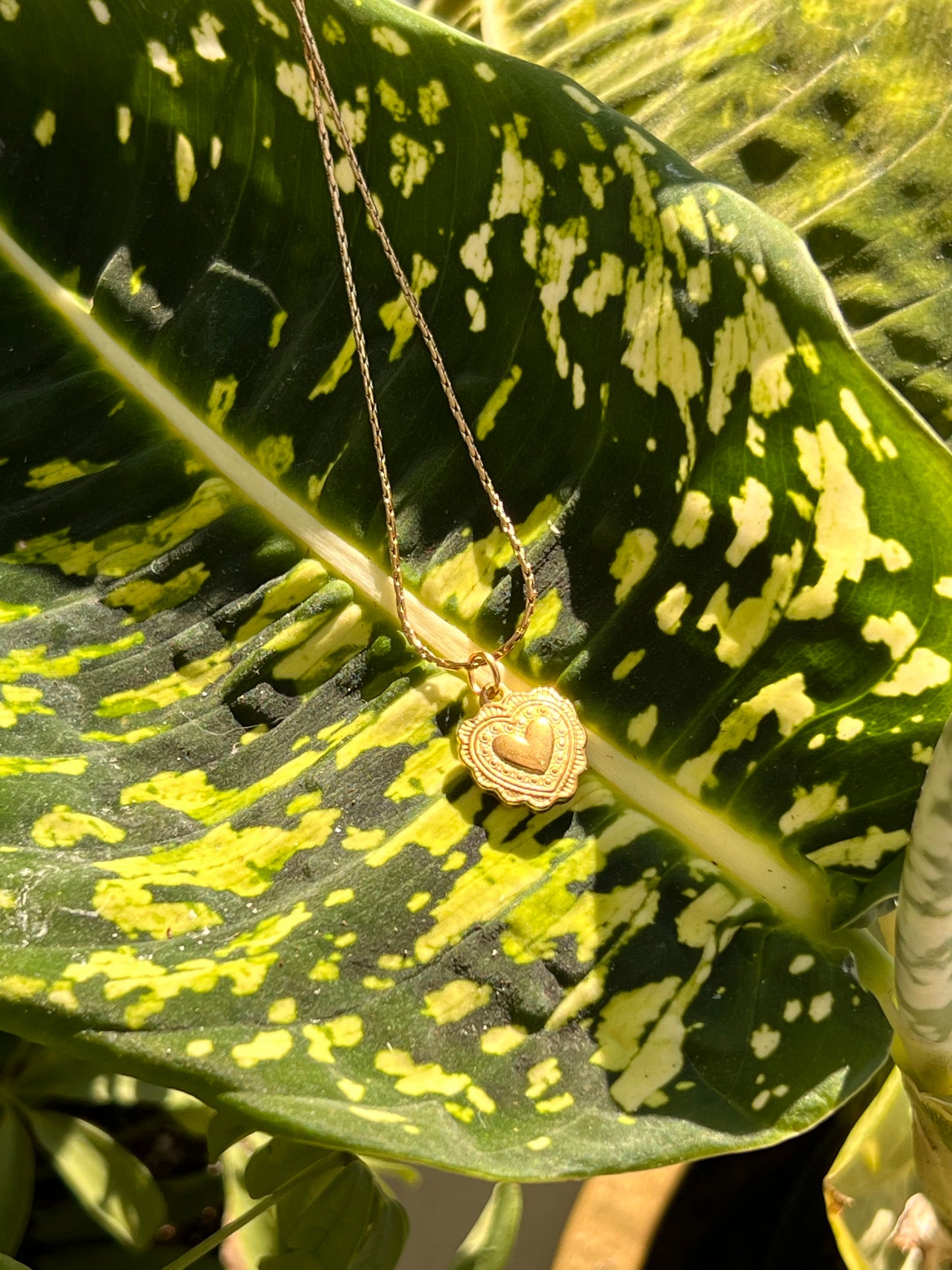 Vintage Gold Heart Necklace