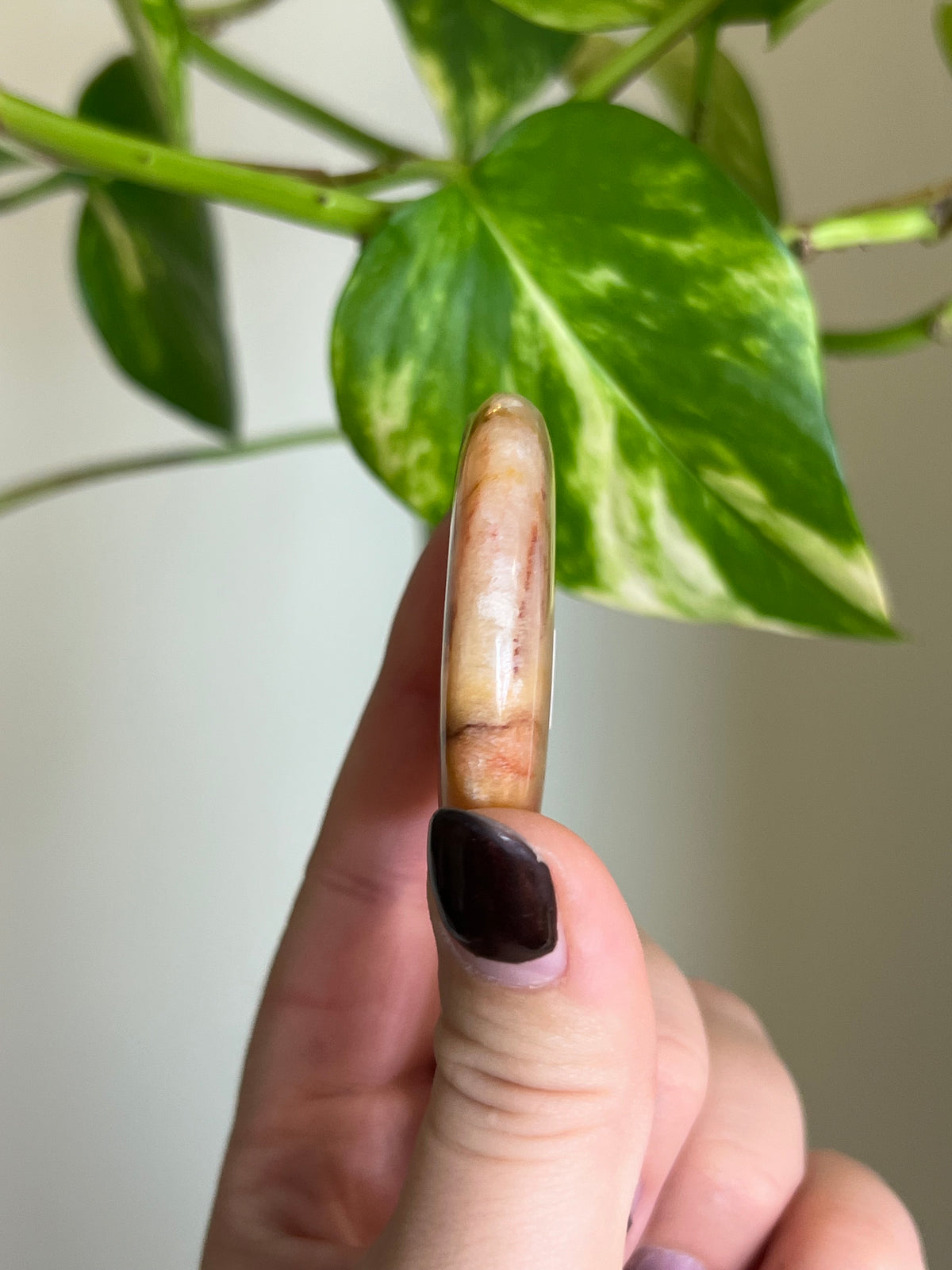 Mango Sherbert Calcite Flat Stone - M