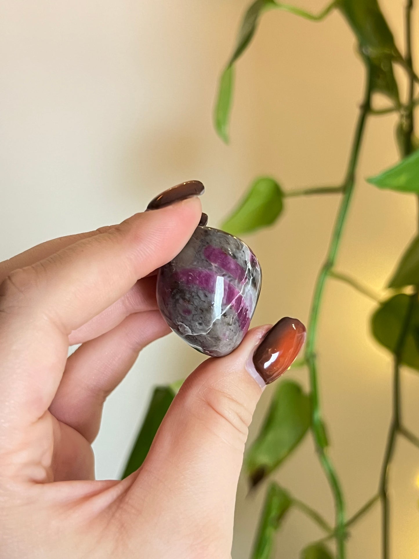 Ruby Feldspar Tumbled