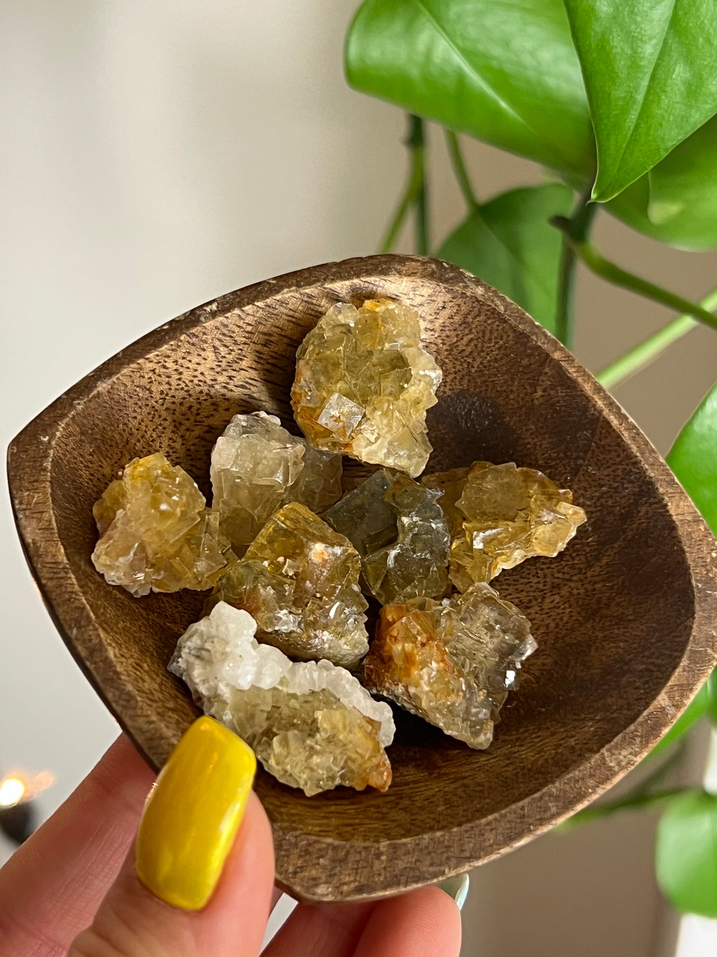 Mini Yellow Cubic Fluorite
