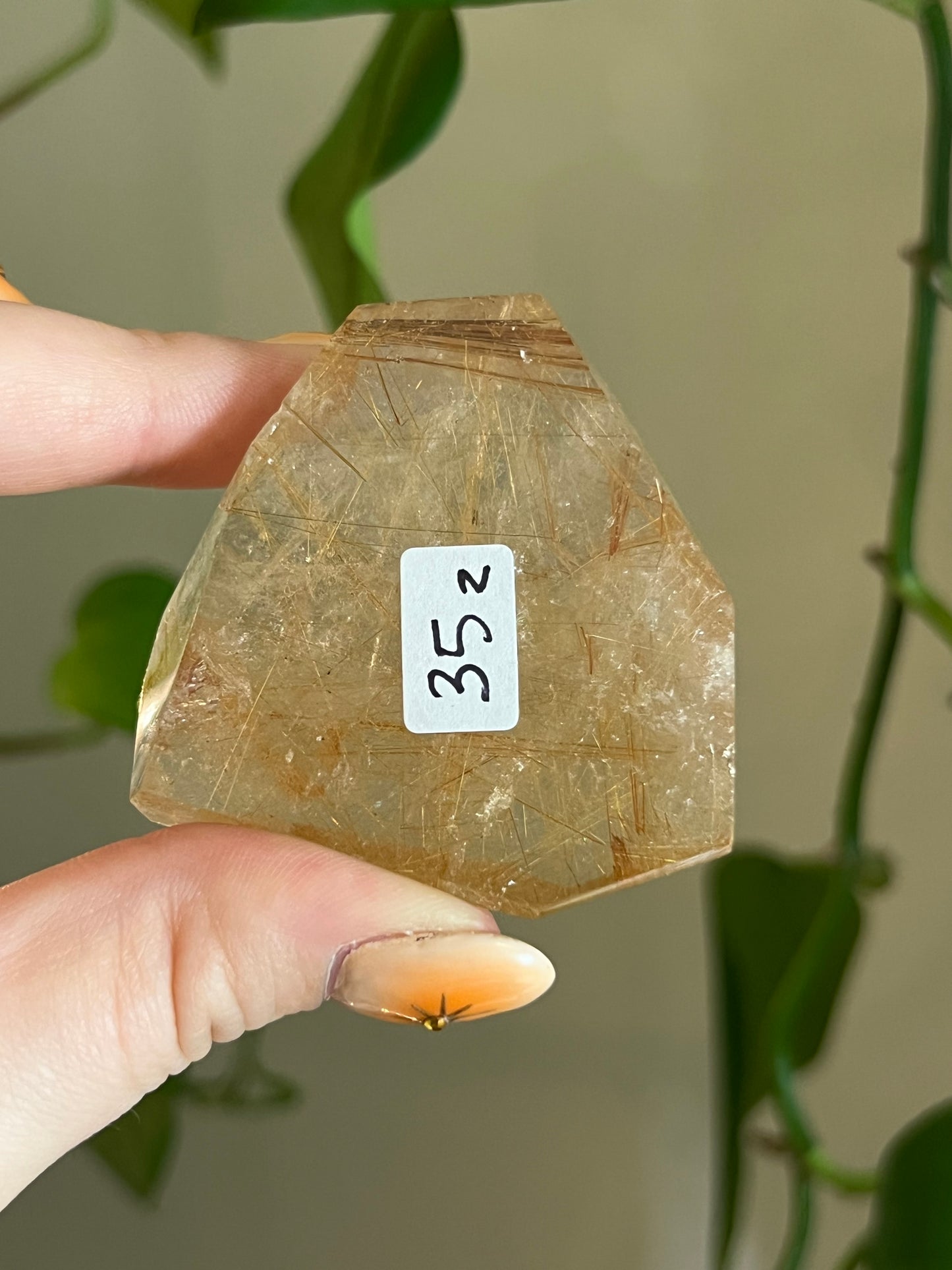 Golden Rutile Quartz Gusher - Z