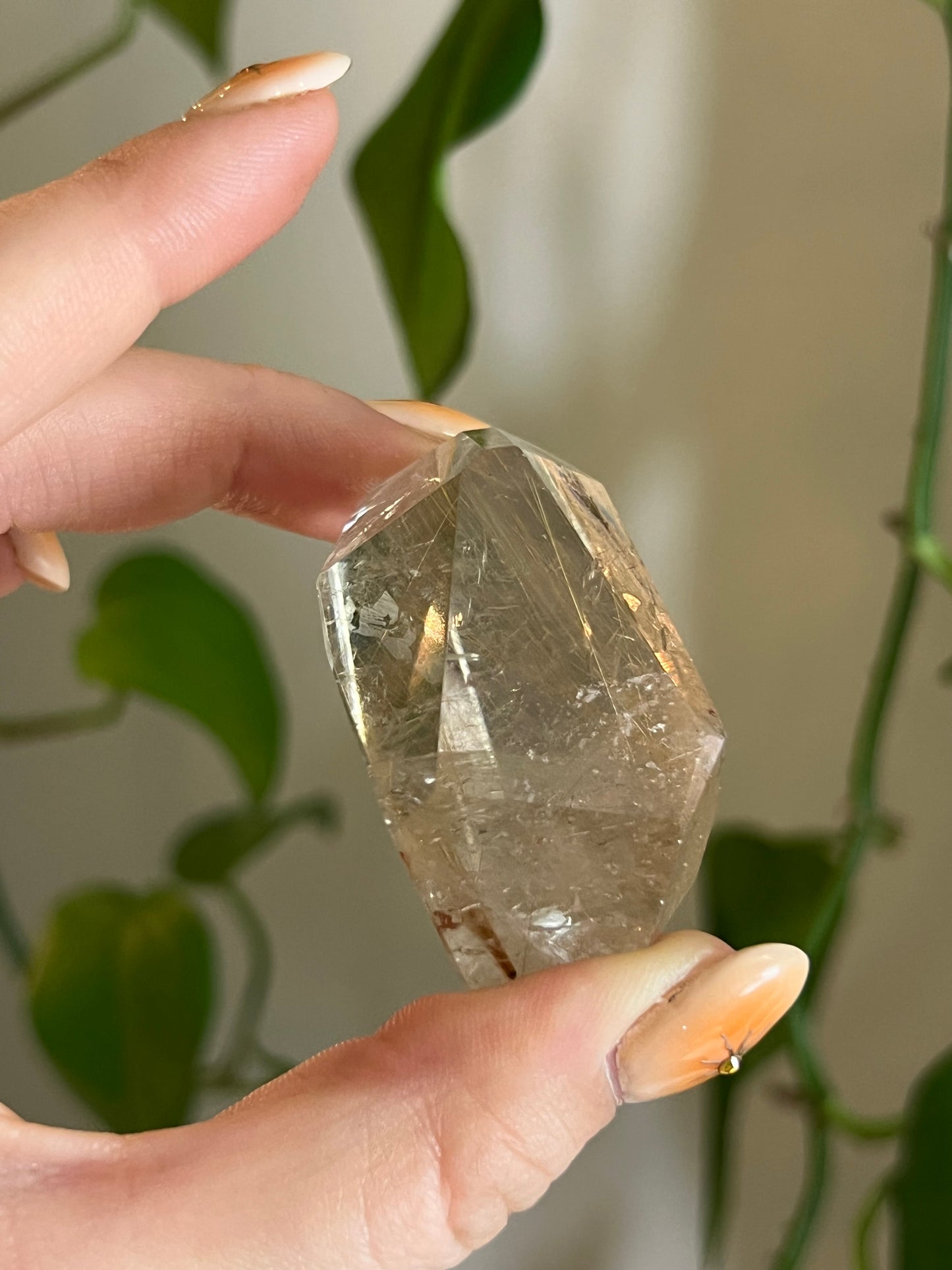 Golden Rutile Quartz Gusher - V