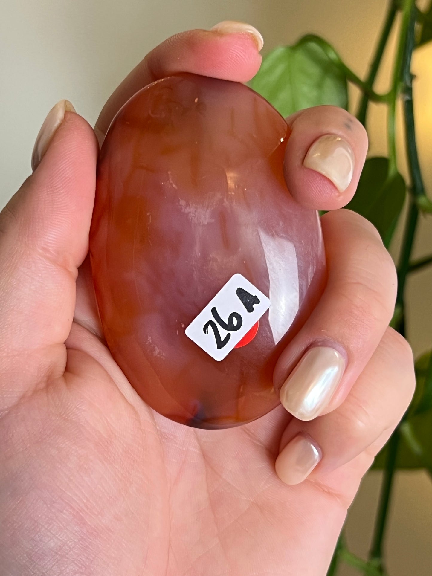 High Quality Carnelian Palm Stone A