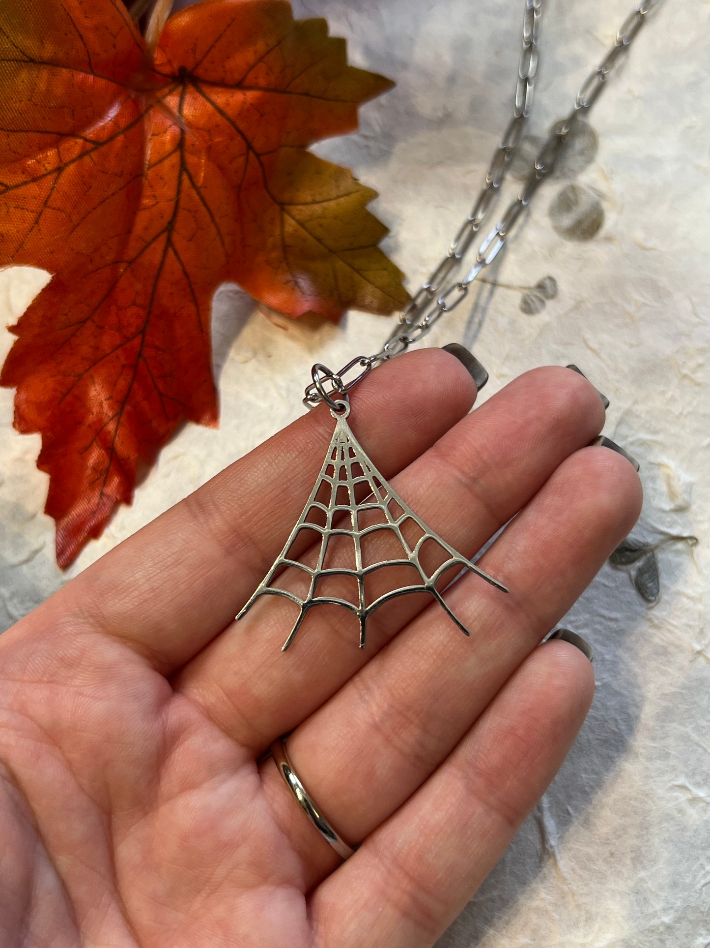 Spider Web Necklace