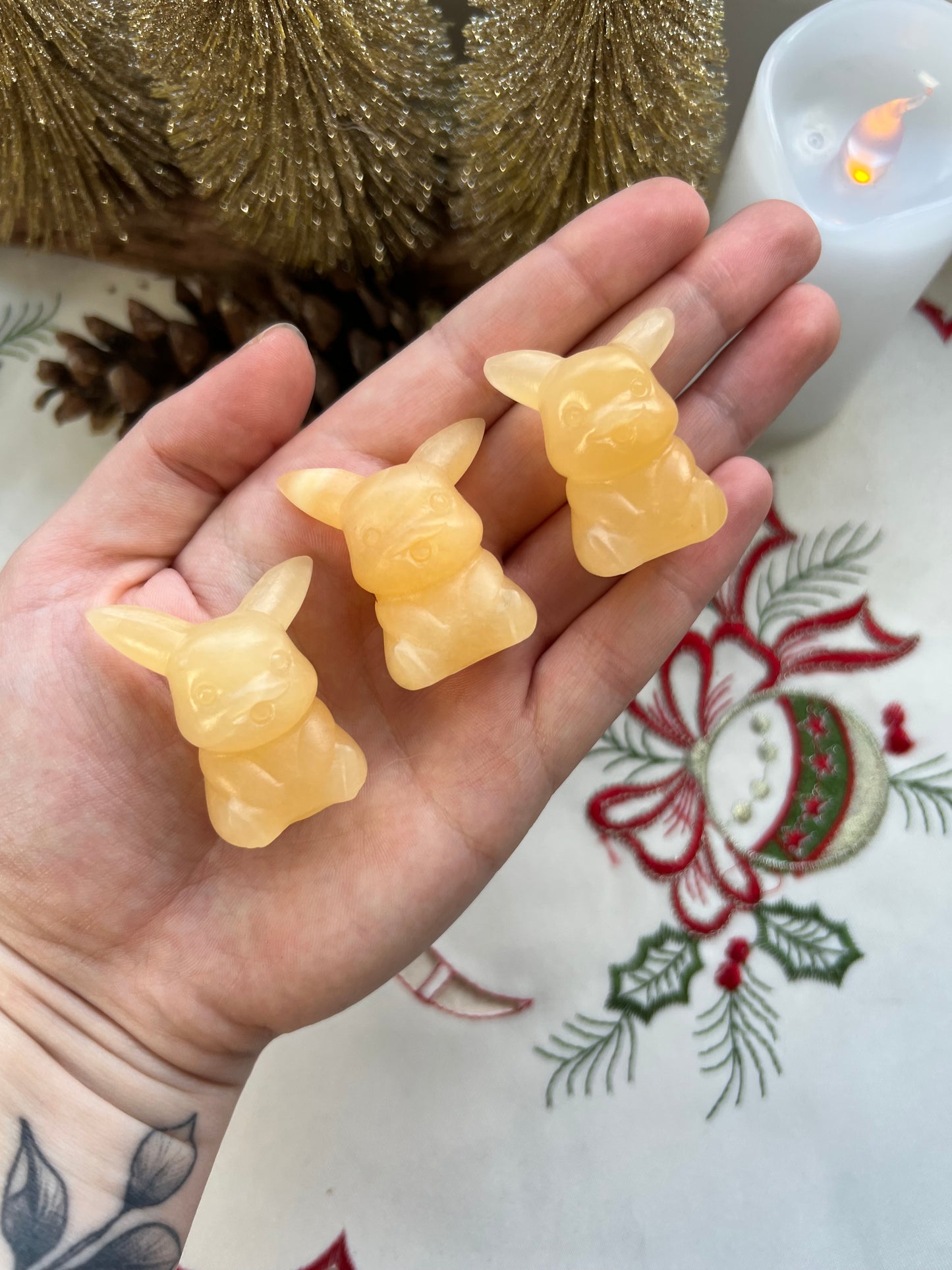 Yellow Calcite Pikatchu