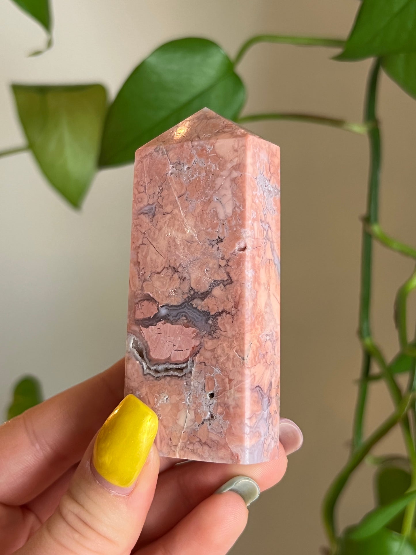 Bubblegum Agate Tower - N