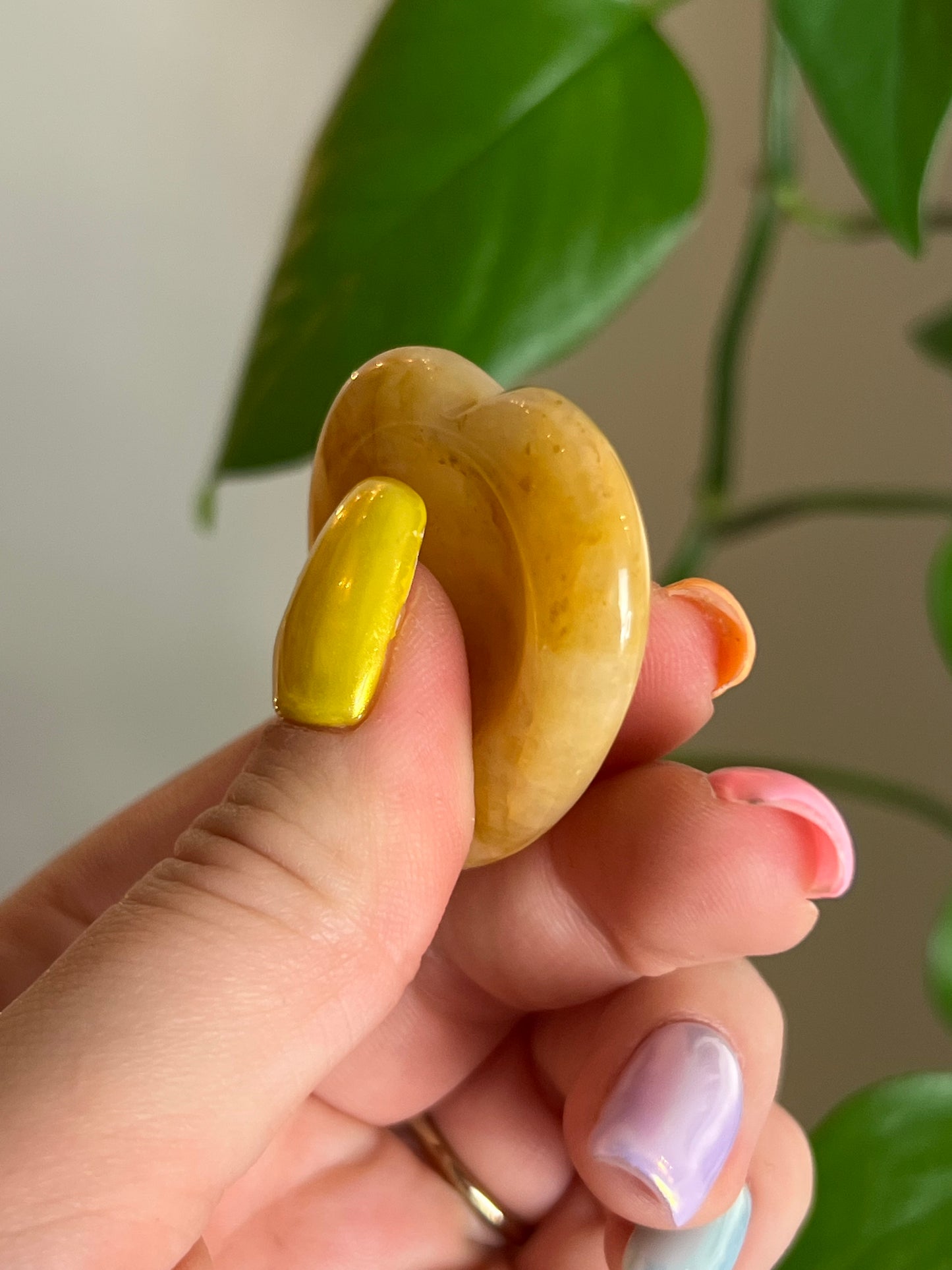Yellow Aventurine Heart Worry Stone