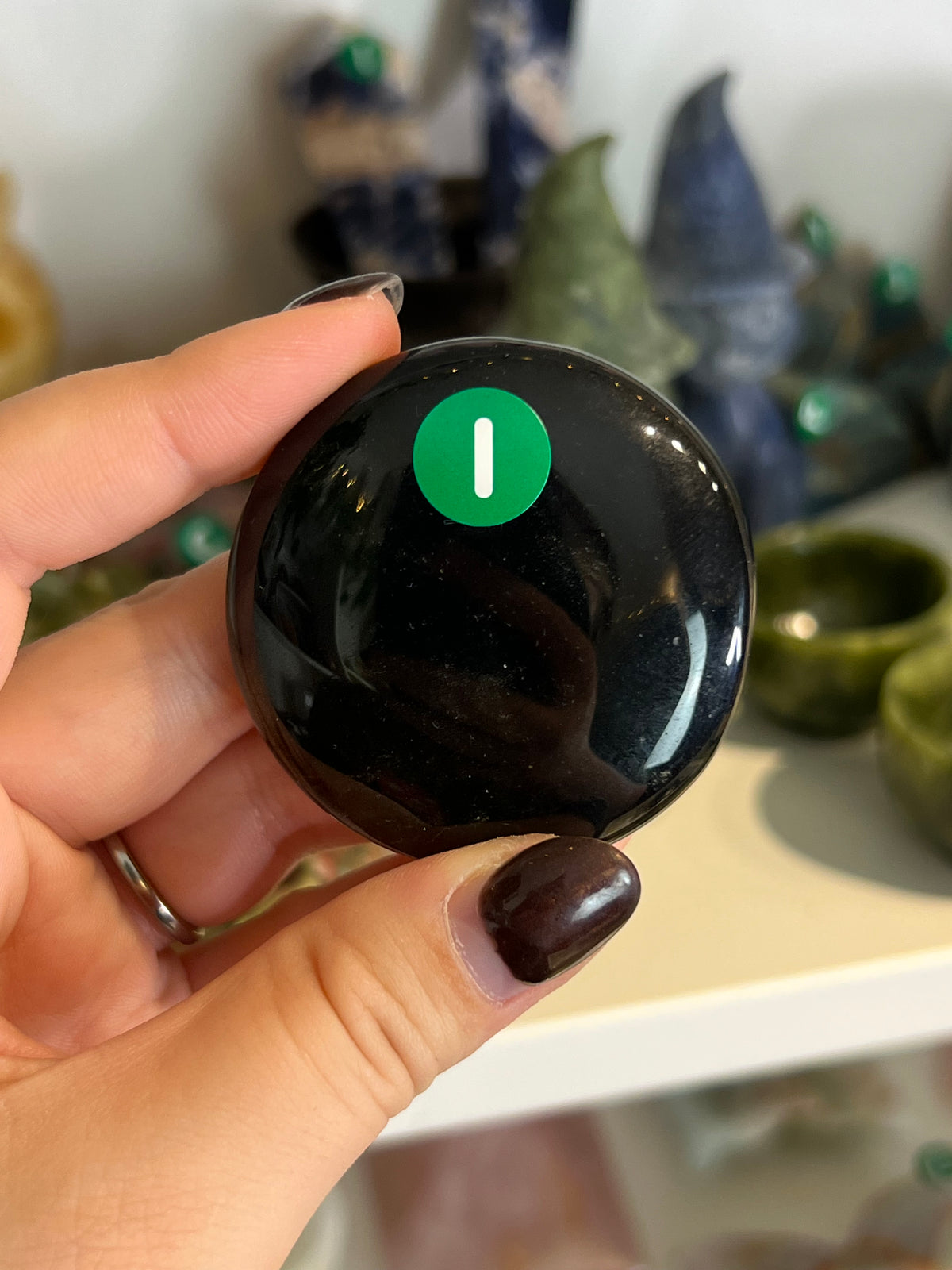 Gold Sheen Obsidian Flat Stone - i
