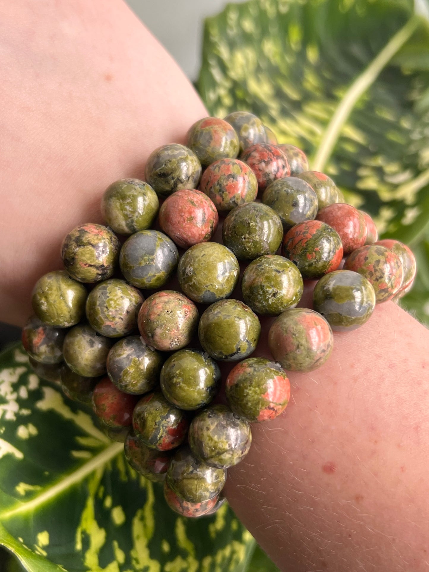 12mm Unakite Bracelet