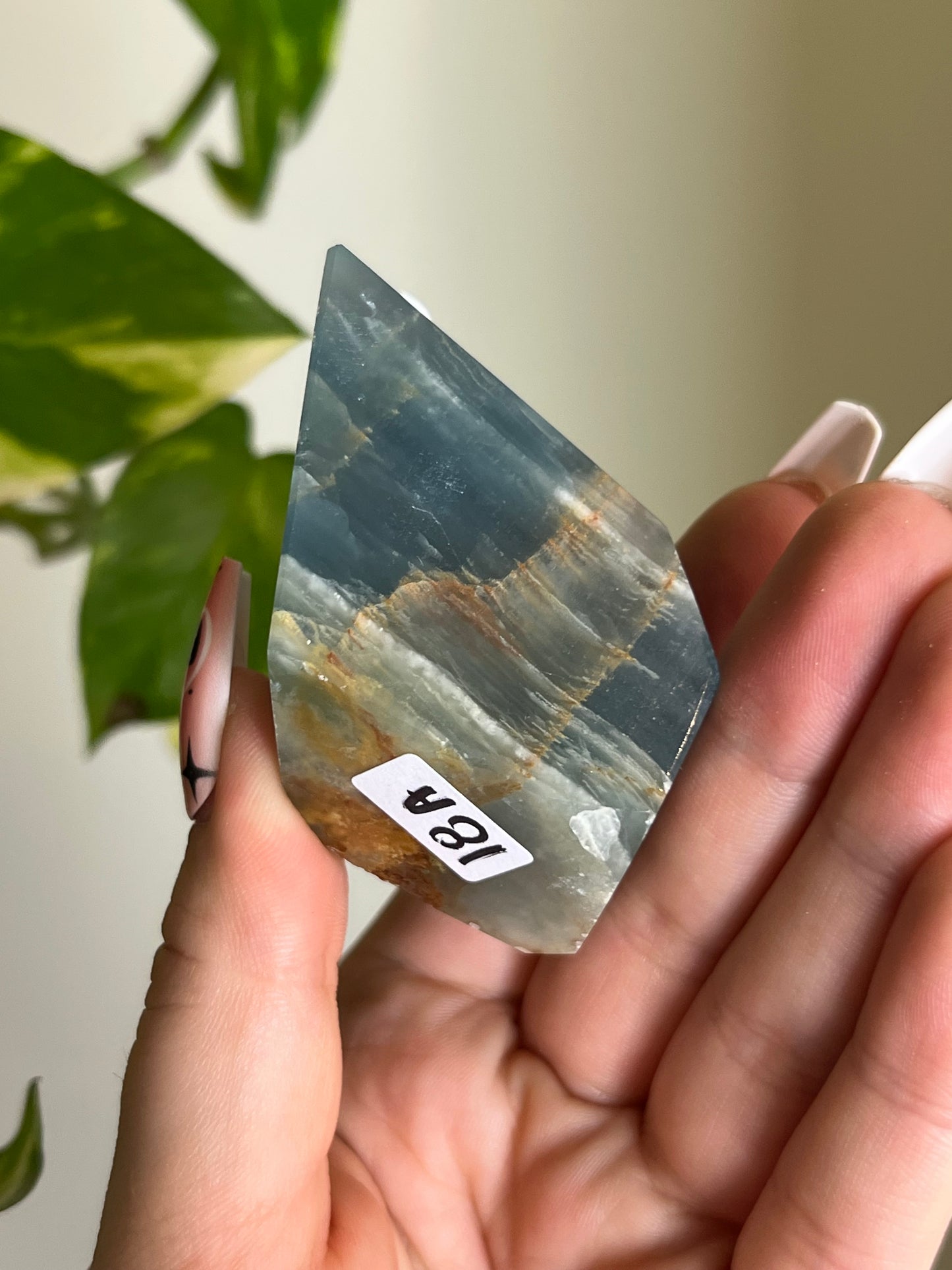 Blue Lemurian Aquatine Calcite Gusher - A 🌊