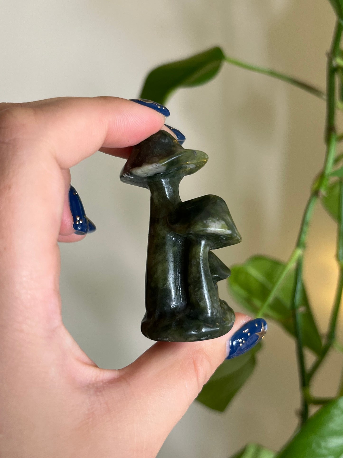 Jade Mushroom Cluster - Medium