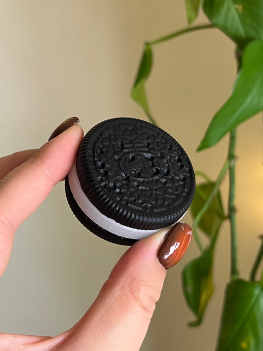 Black Obsidian & White Jade Cookie