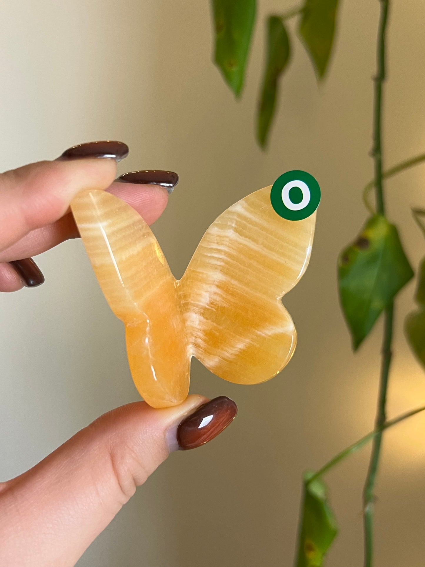 Orange Calcite 3D Butterfly - O