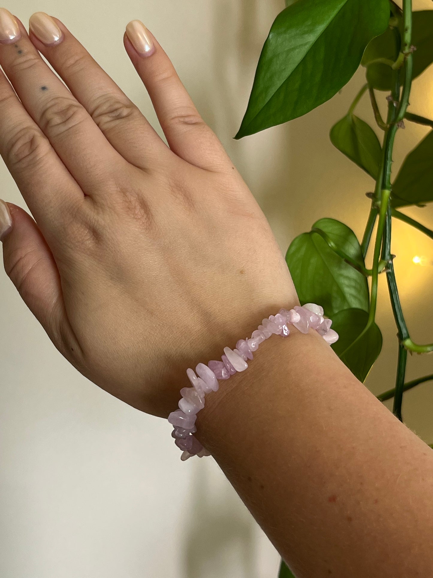 Kunzite Chip Bracelet