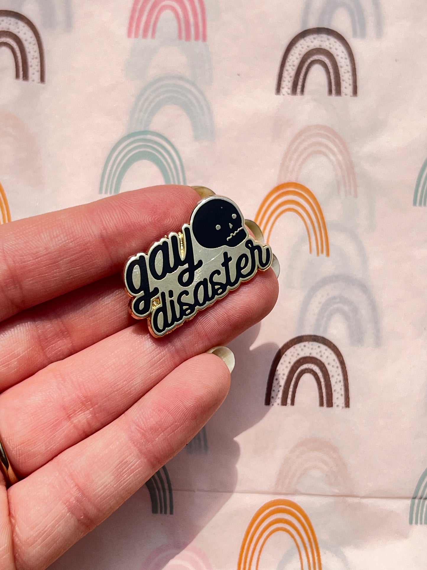 Gay Disaster Pin