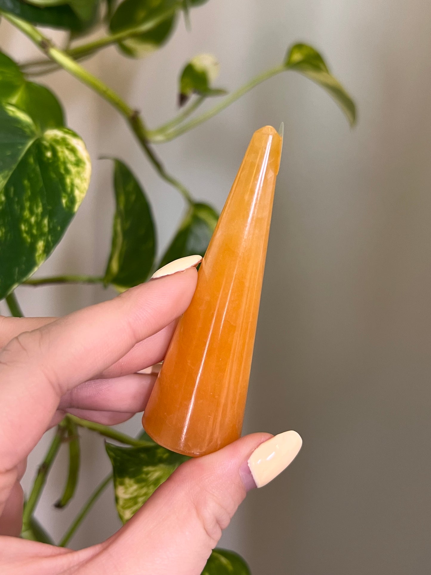 Orange Calcite Ring Holder - 5