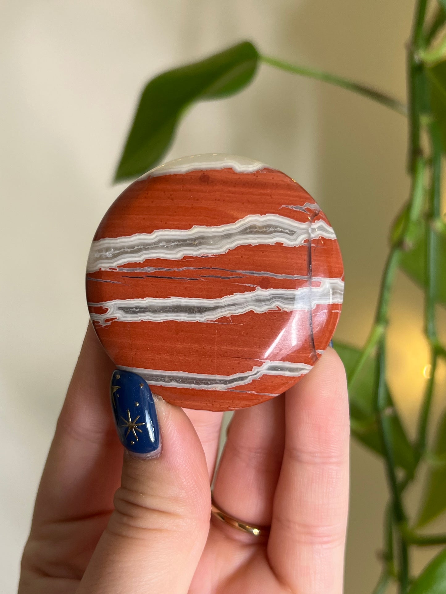 Red Brecciated Jasper Flat Stone