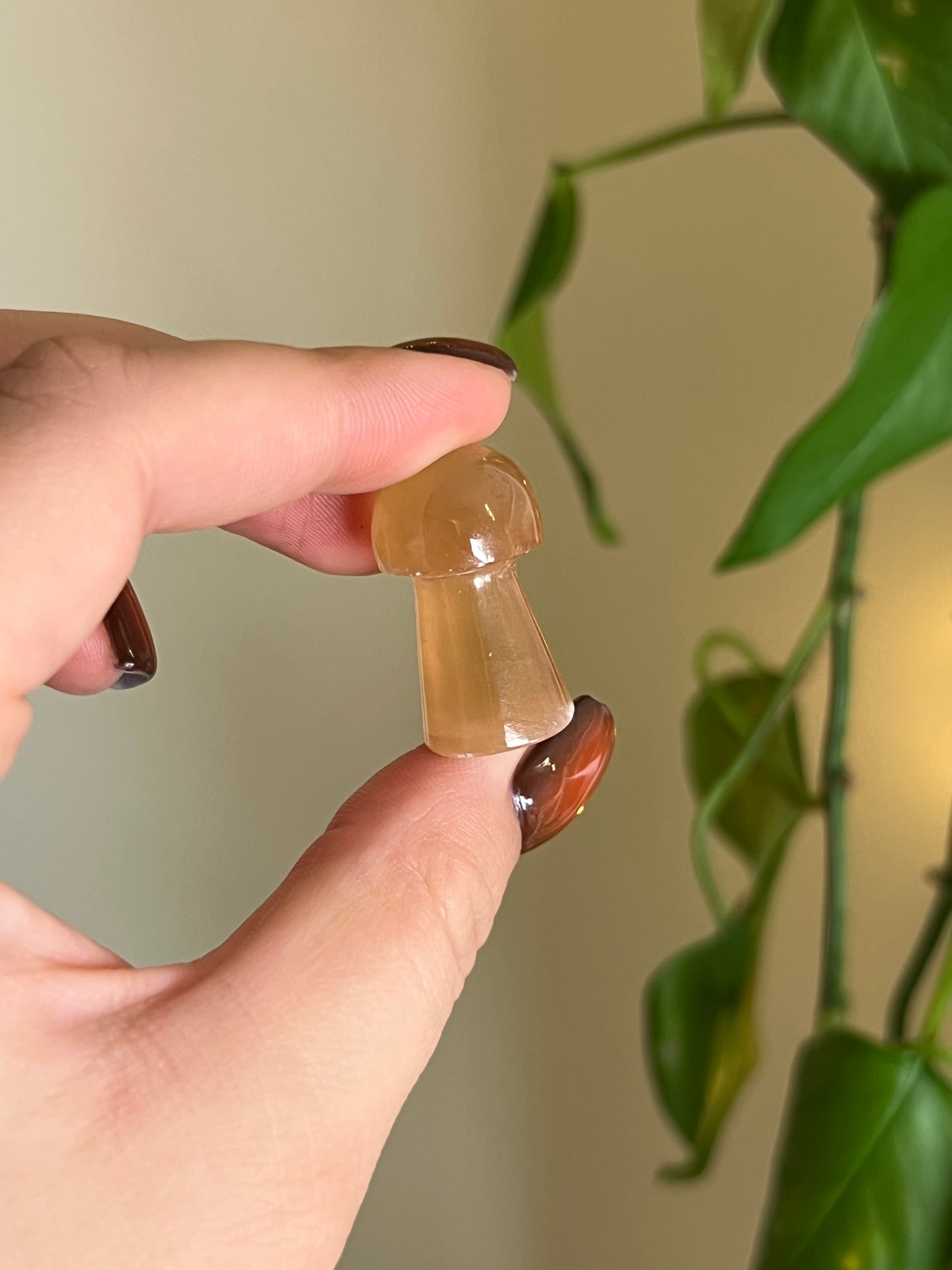 Honey Calcite Small Mushroom