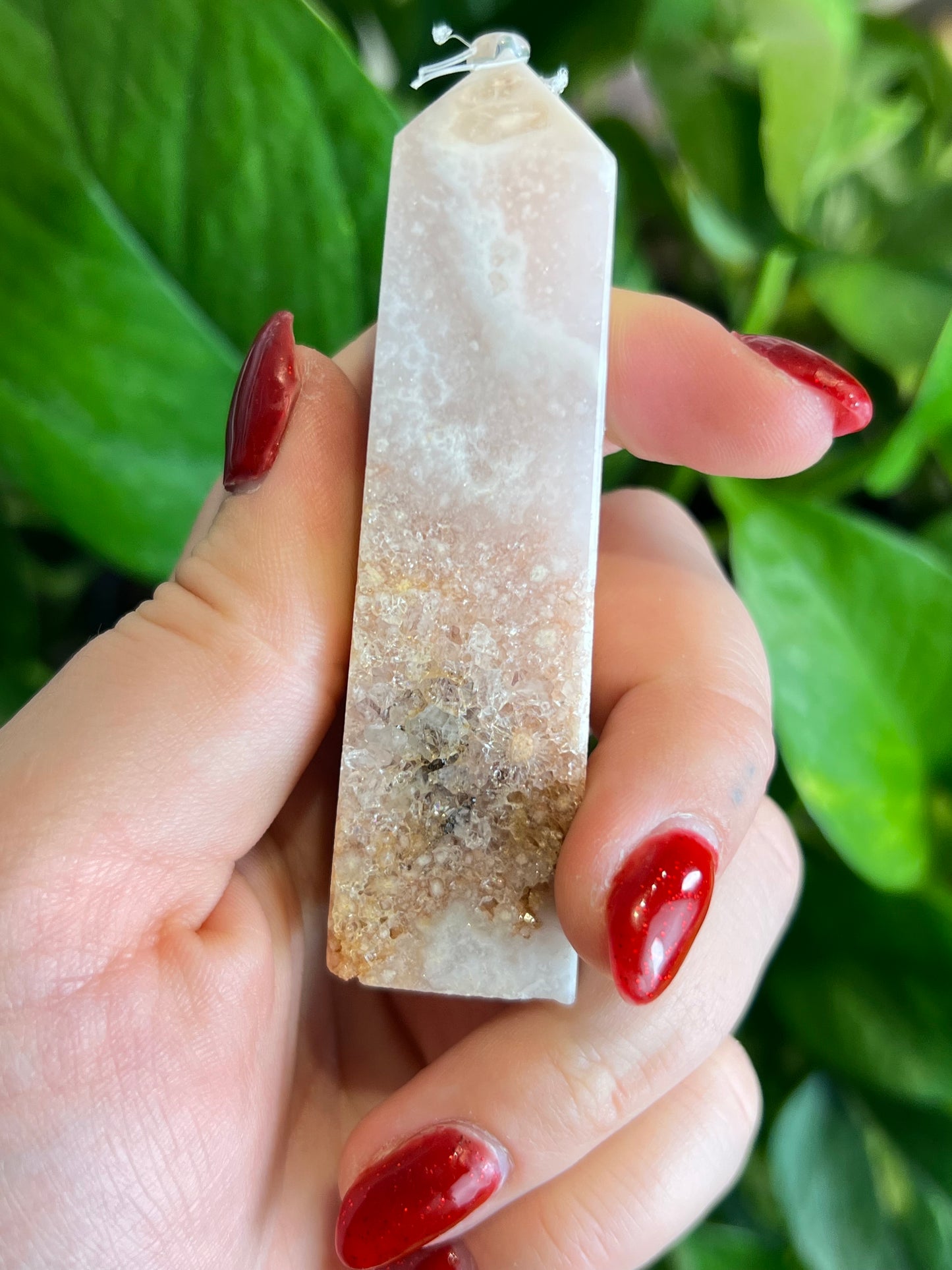 Pink Amethyst Sparkly Druzy Tower