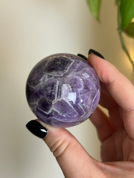 Chevron Amethyst Sphere - i