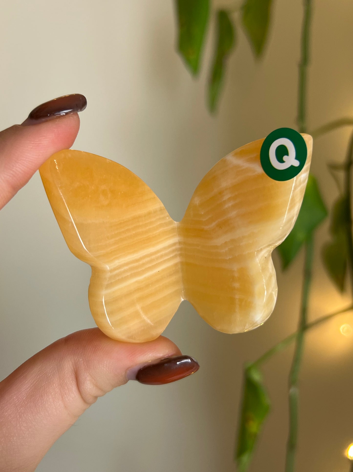 Orange Calcite 3D Butterfly - Q