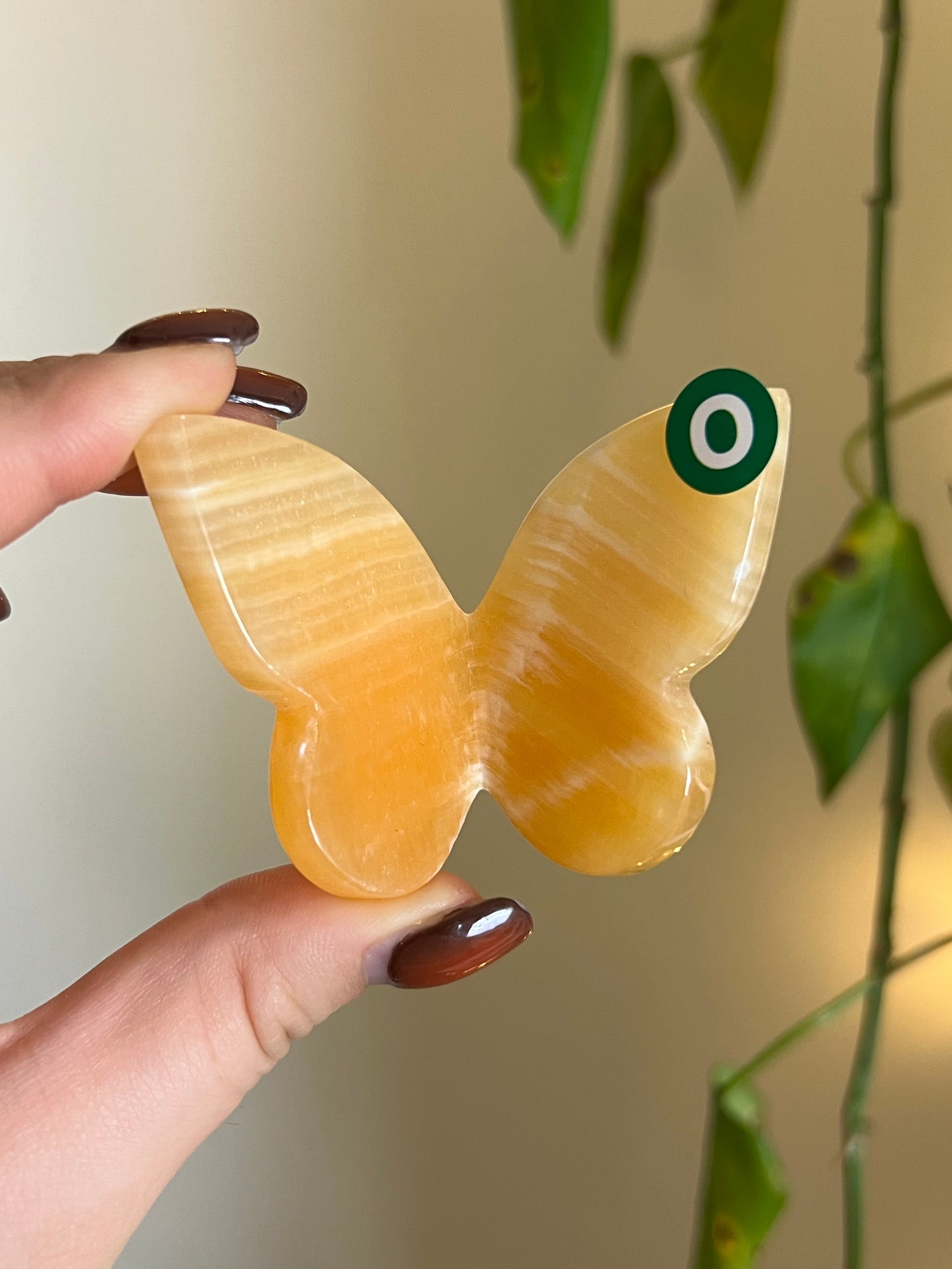 Orange Calcite 3D Butterfly - O