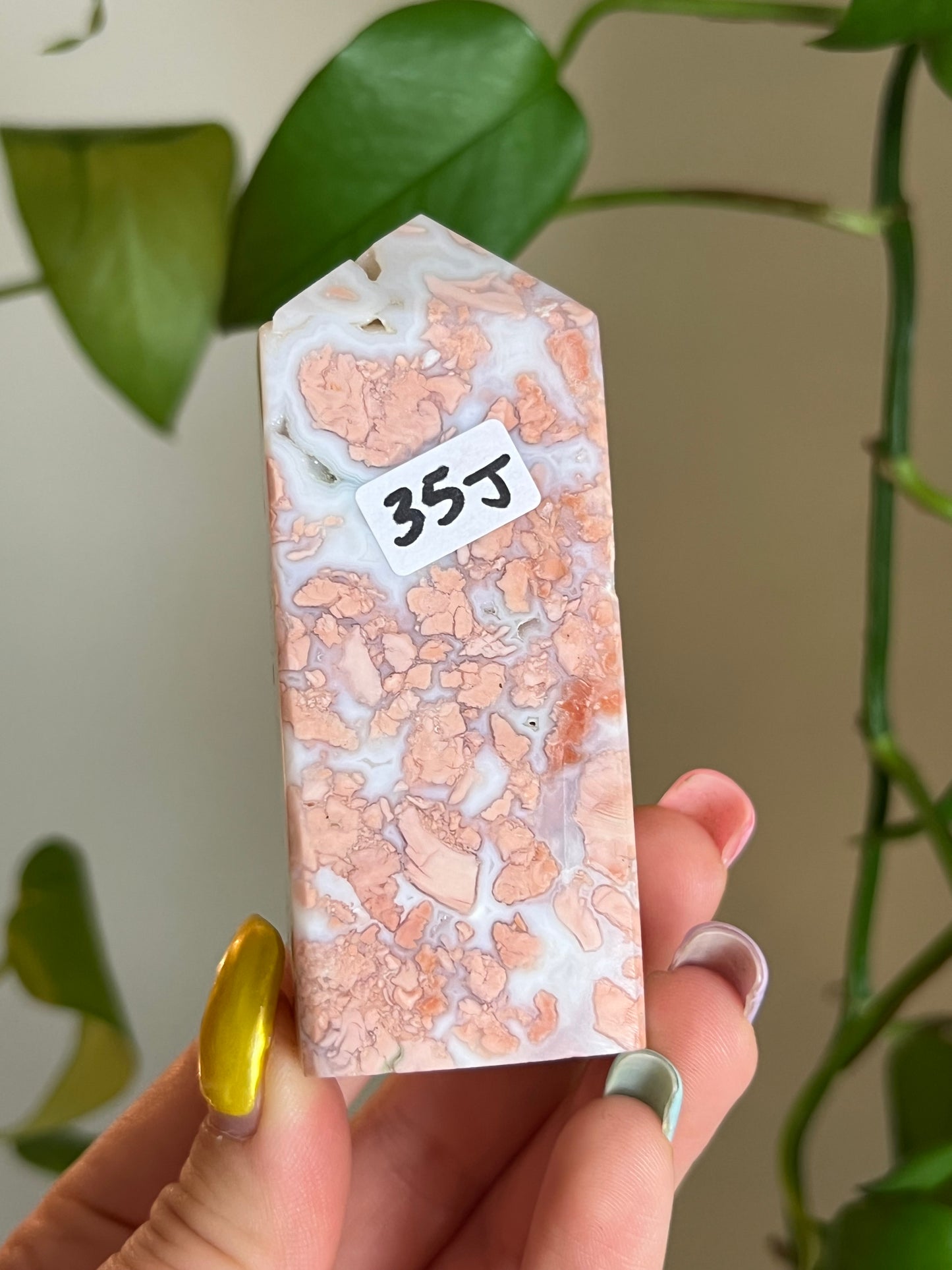 Bubblegum Agate Tower - J