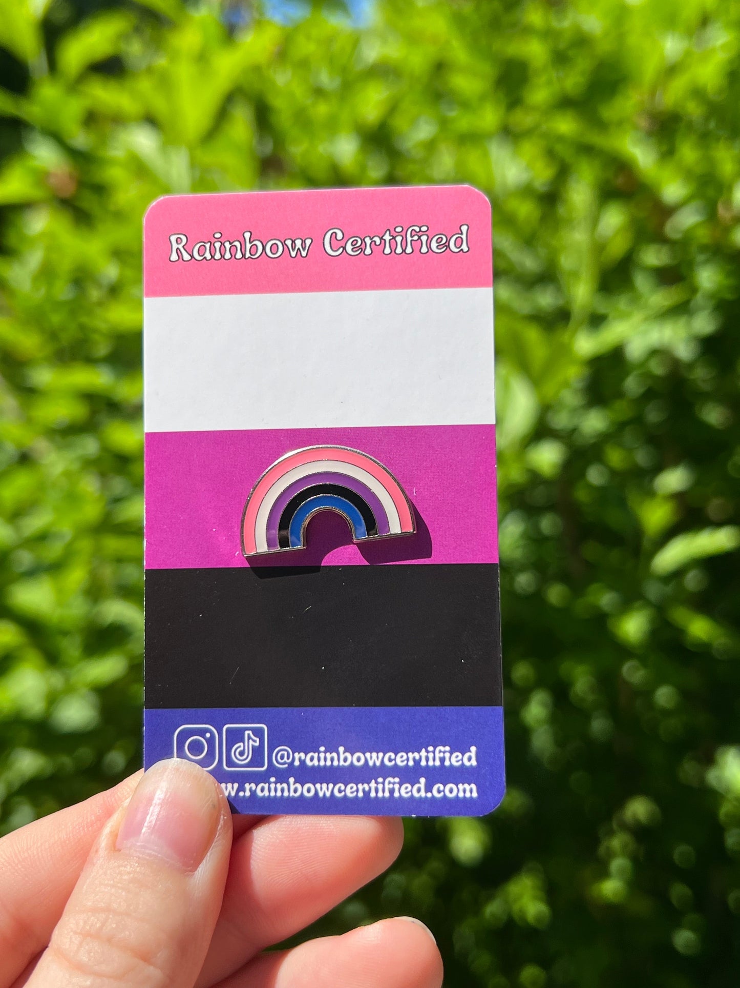 Genderfluid Rainbow Pin