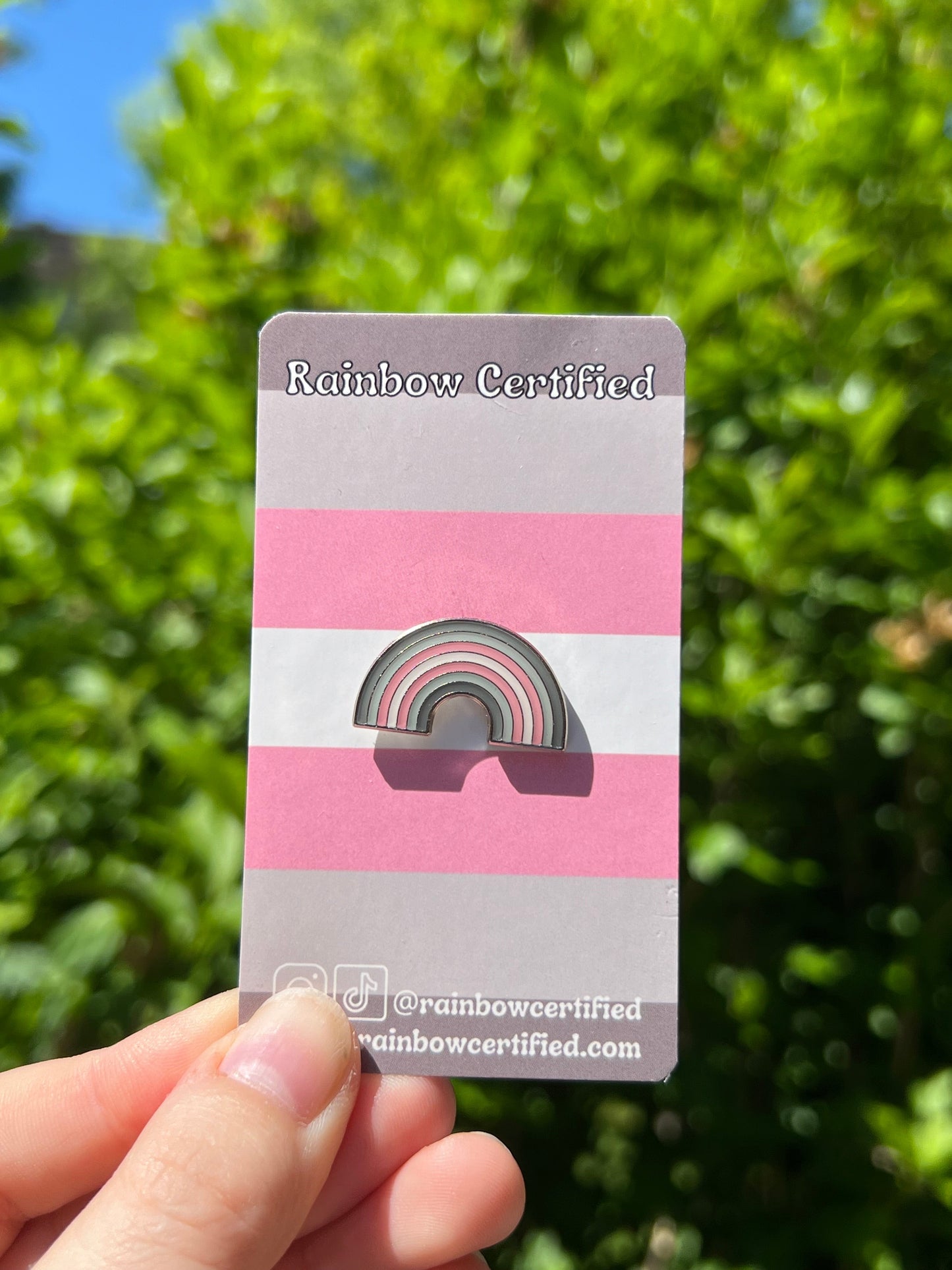Demigirl Rainbow Pin