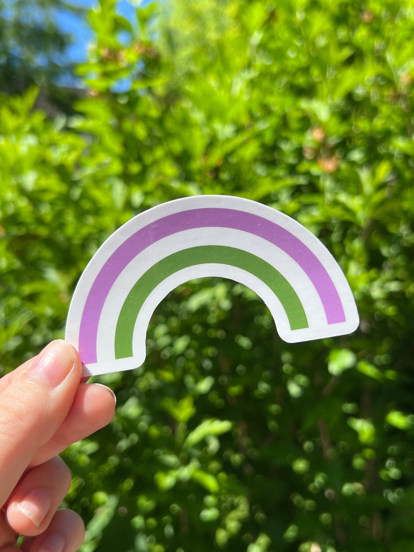 Genderqueer Rainbow Sticker