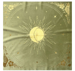 Celestial Sage Green Soft Velvet Tarot Altar Cloth