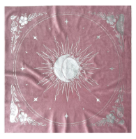 Celestial Blush Soft Velvet Tarot Altar Cloth