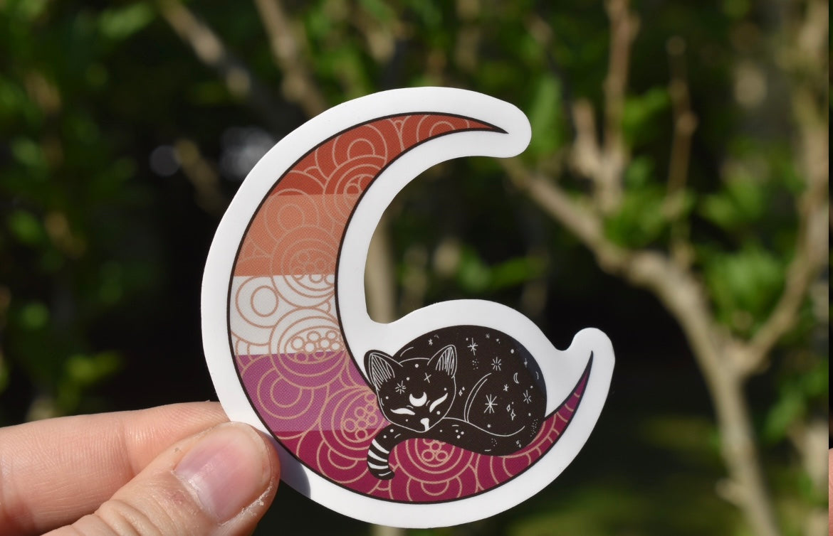 Lesbian Moon Sticker