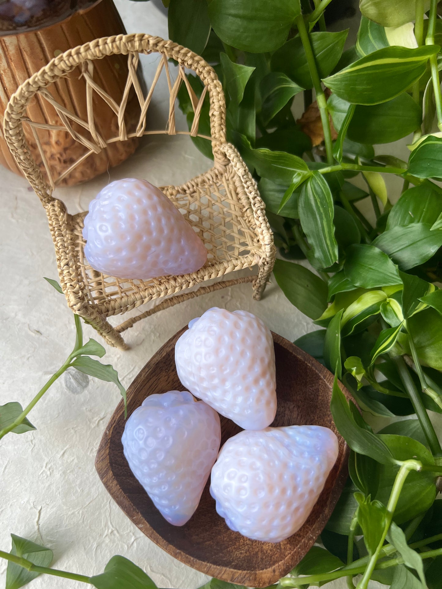 Opalite Glass Strawberry Large